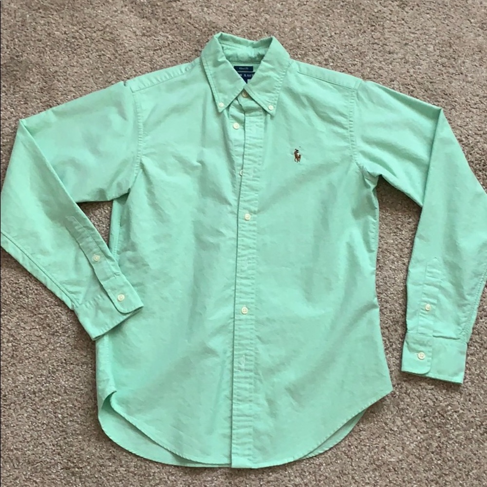 Ralph Lauren Pastel green collard shirt